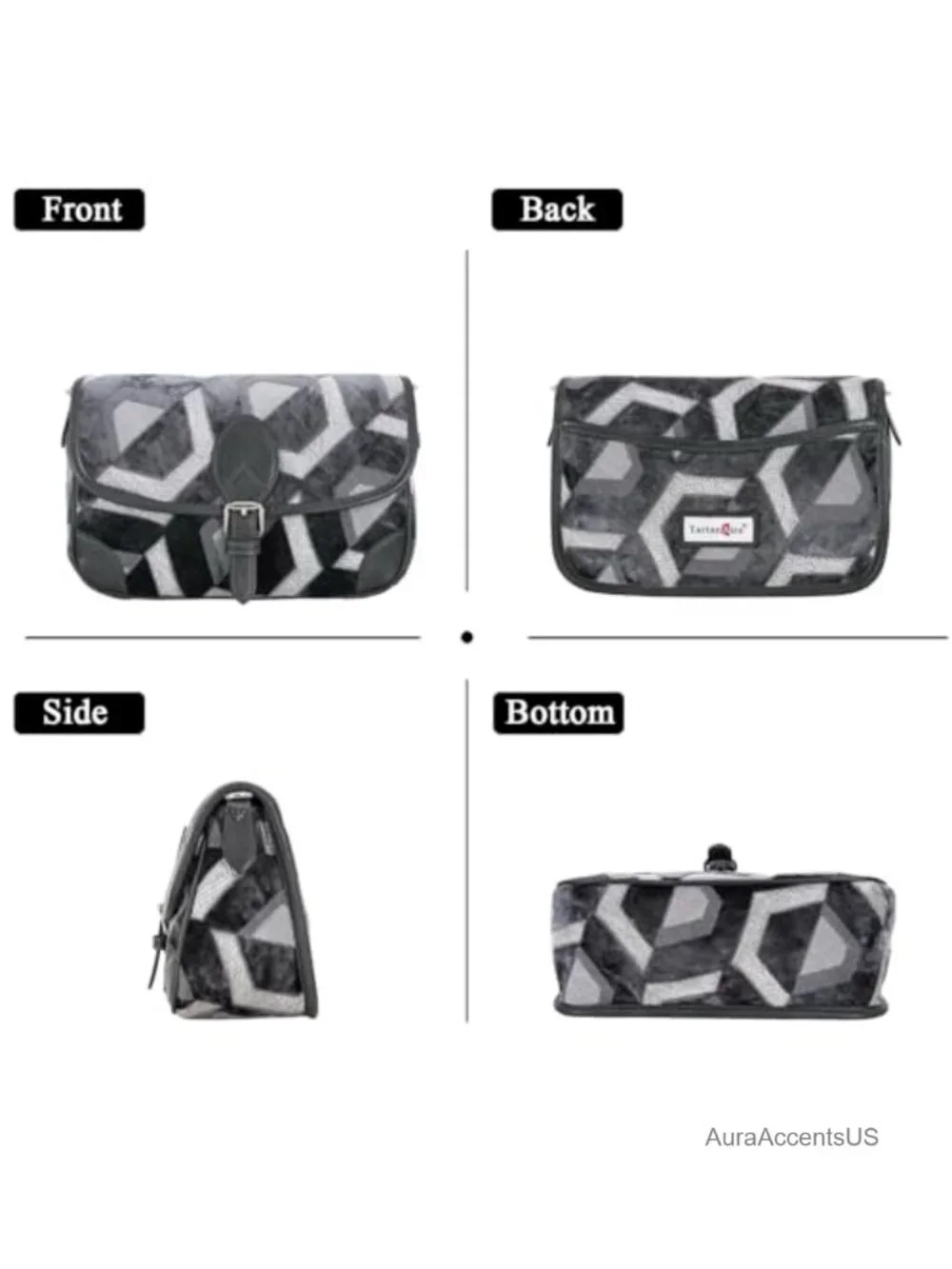 Women's Satchel Bag Crossbody Zipper Closure Patchwork Handbags with 2